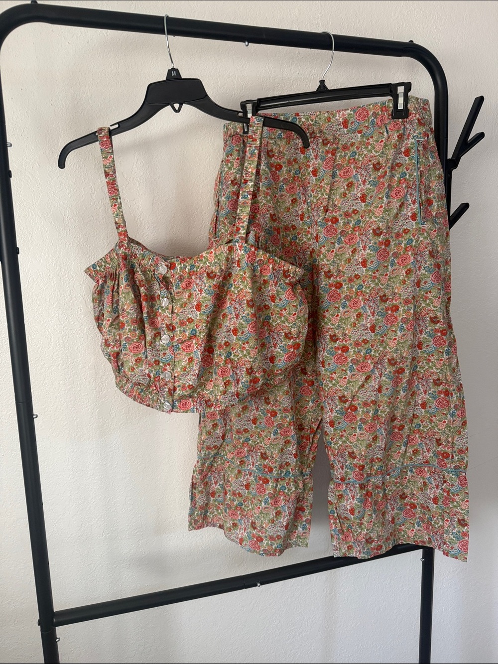 Roller Rabbit- Floral Print Cotton Blend pant set  in Multicolor ❤️💗💙🧡